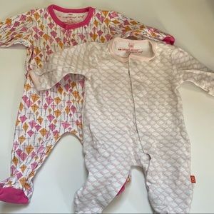 Magnificent baby onesies pink and white set of two